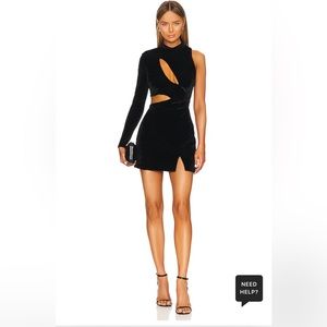 STELLA VELOUR MINI DRESS IN BLACK
Bardot